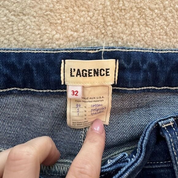 Women’s L’agence Dark Wash Boot Cut Jeans Sz 32 - Picture 2 of 4